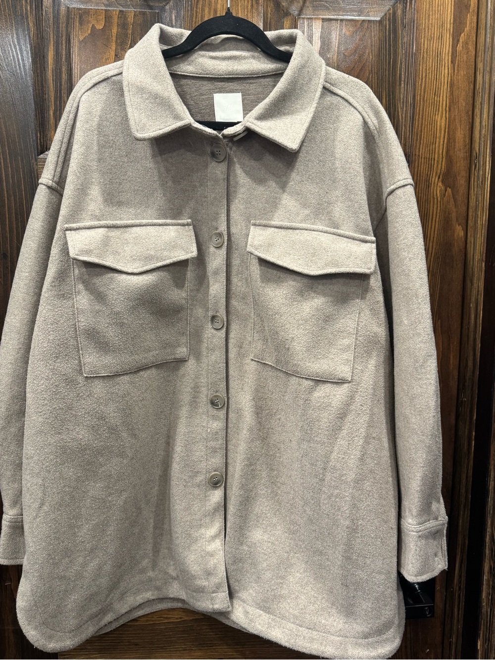 H&M Taupe Utility Shacket Jacket